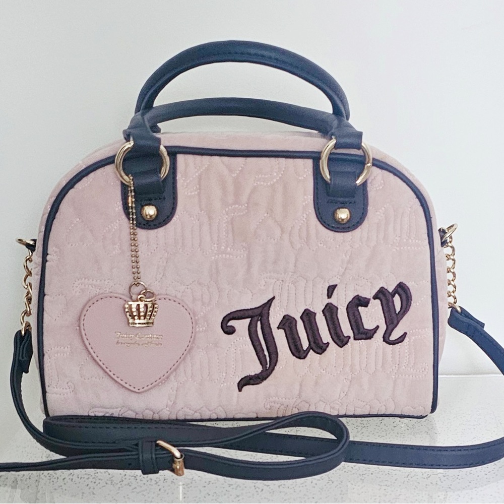 Juicy Couture Pink and chocolate vintage dreams satchel